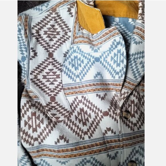 Handmade in USA Aztec Tribal Blazer Men M/L Sport Jacket Coat Southwestern 42-44 - Picture 4 of 12